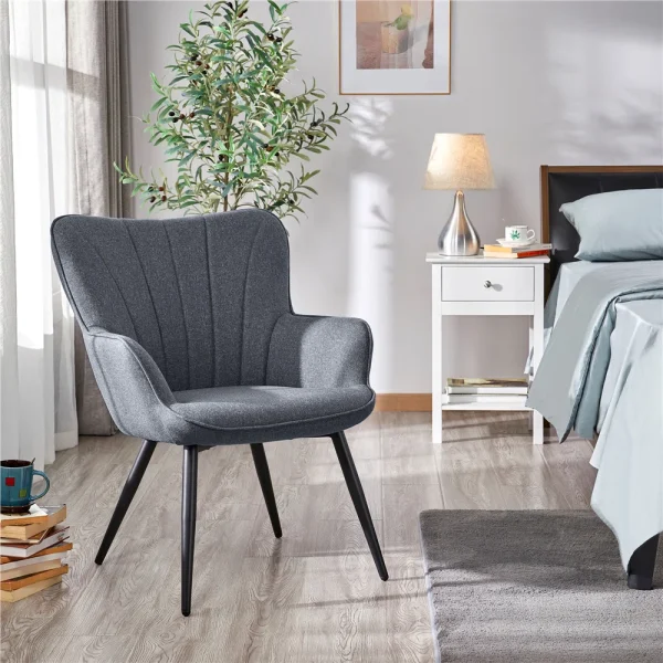 Hendrix Linen Fabric Upholstery Armchair