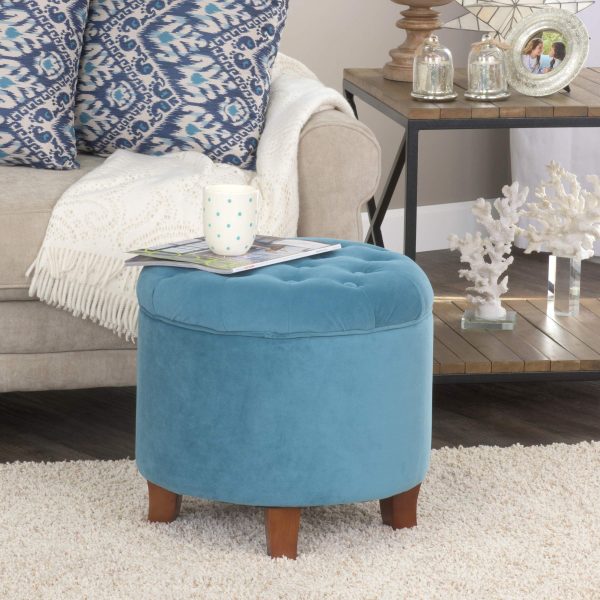 Pittston Tufted Round Storage Ottoman