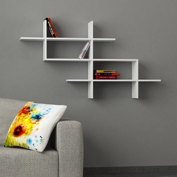 Halic 3 Shelf Anthracite Wall Mounted Shelf