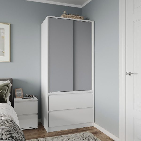Skagen 2-Door 2 Drawer Sliding Wardrobe