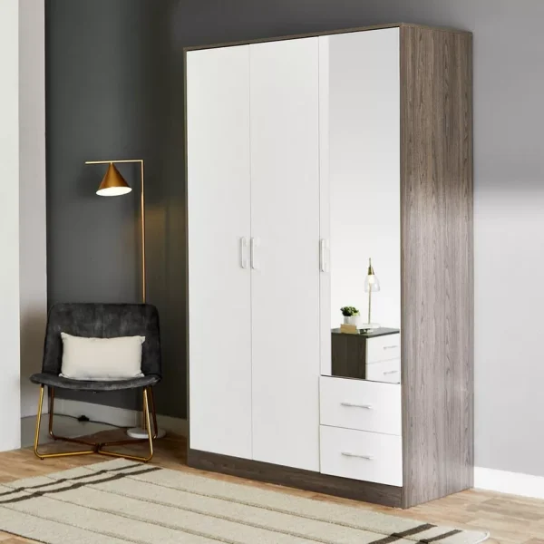 Zegana 3-Door Wardrobe with Mirror