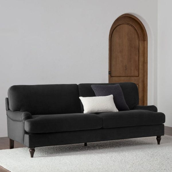 Hampshire Linen Fabric 3-Seater Sofa